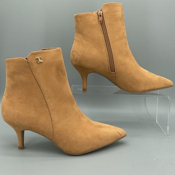 NEW Charter Club Women’s Carminee Pointed Toe Booties Tan Size 8M - Picture 1 of 11